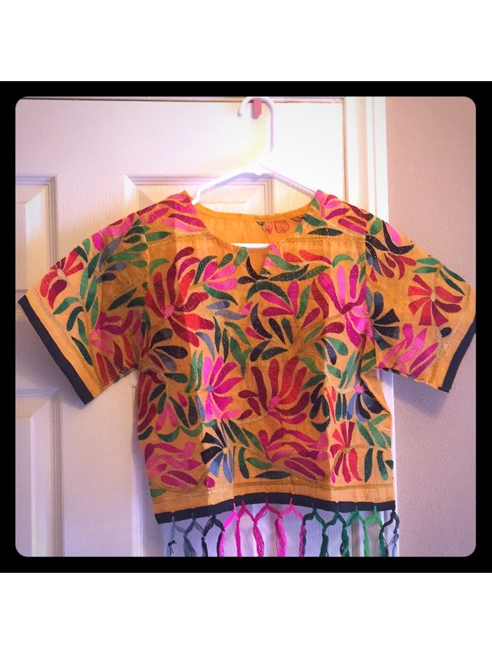 Gorgeous Multi colored floral embroidered top